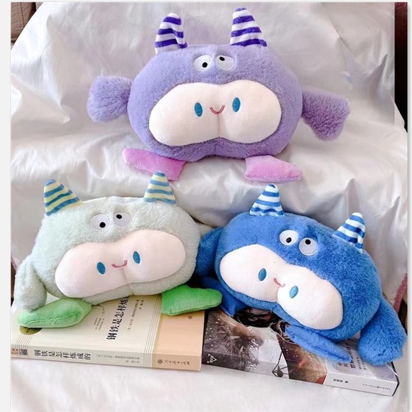 Plush Monster Toy Set - Purple, Blue, Green - Picture 1 of 1